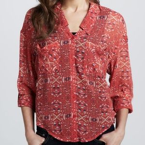 Free People Geo Print Easy Rider Button Down